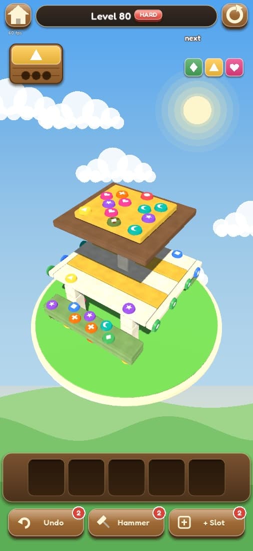 A hard level on a picnic table
