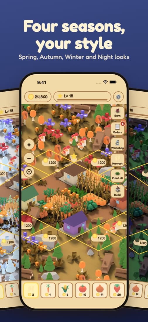 Spring, Autumn, Winter and Night looks